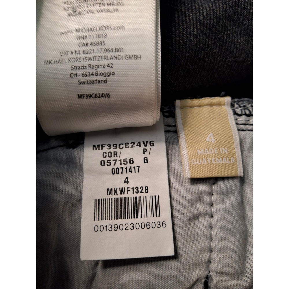 Michael Kors Womens Skinny Jeans Dark Wash Gold Zipper Detail Denim Blue Size 4 - Picture 12 of 16